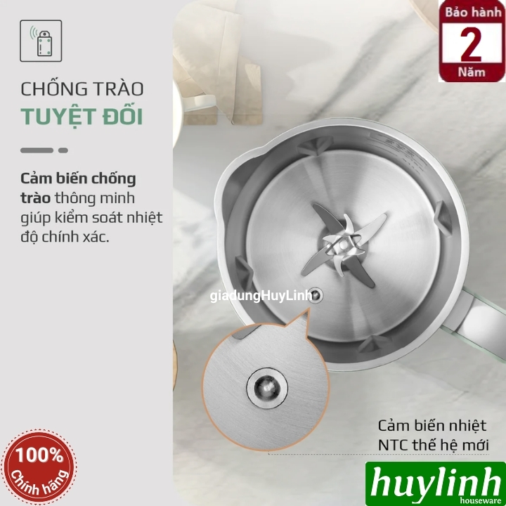 Máy xay nấu sữa hạt mini Olivo CB1000 - Dung tích 1000ml - 9 Chức năng - Hàng chính hãng