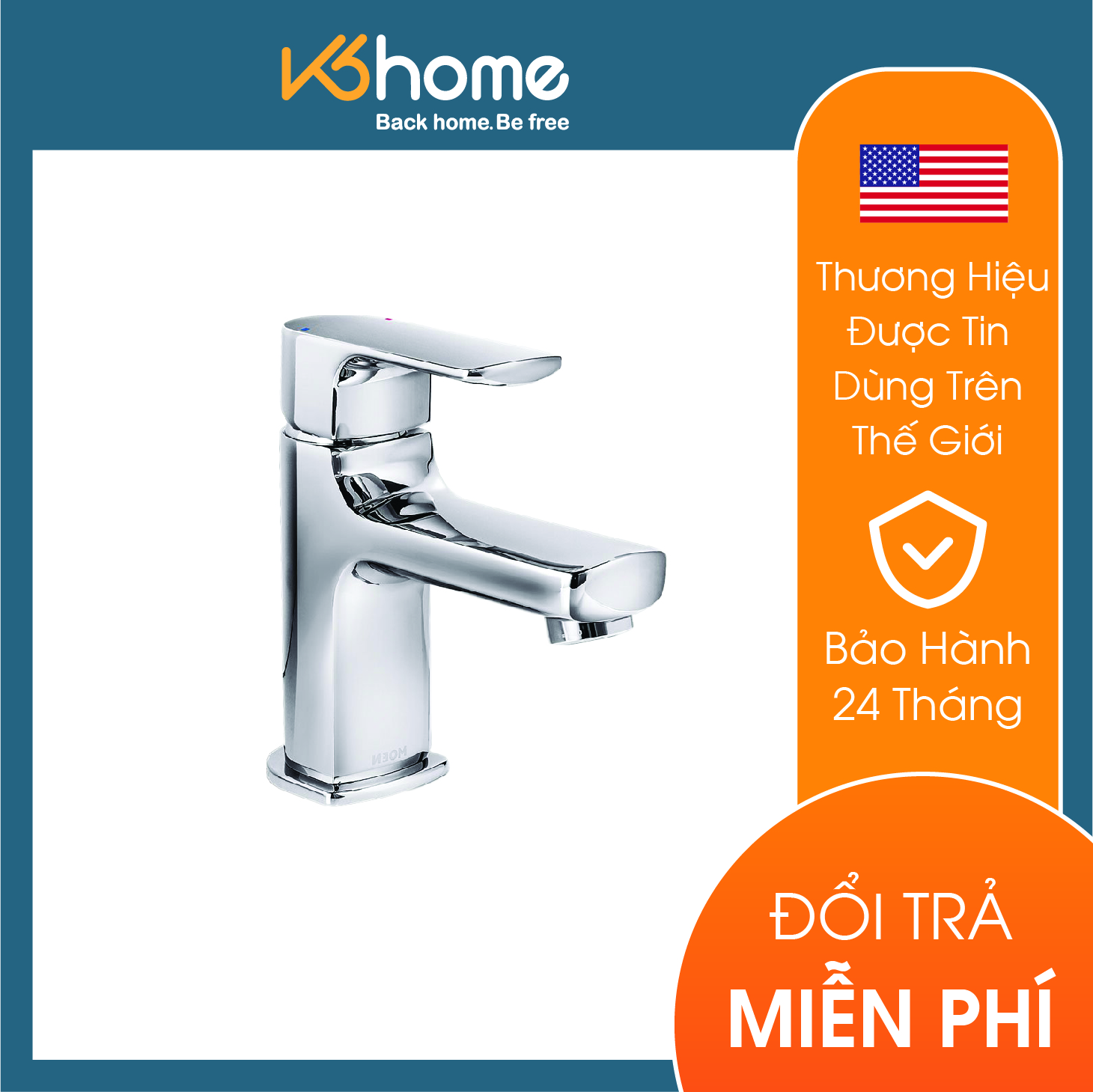 Vòi lavabo nóng lạnh Moen - V21121BN