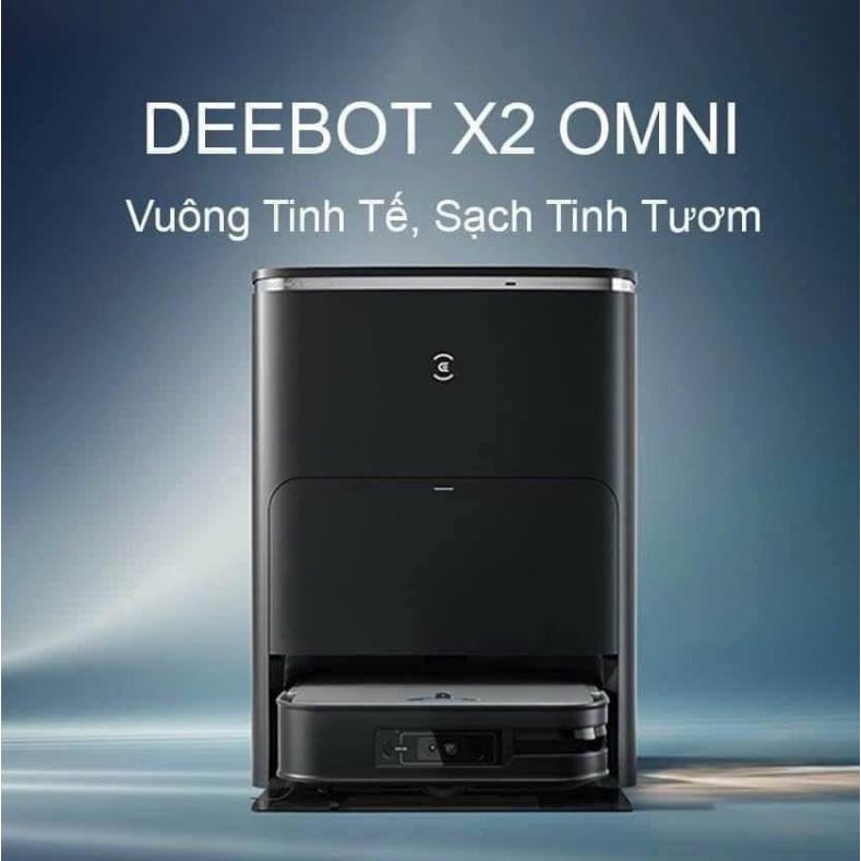 Robot Hút Bụi Lau Nhà Tự Động ECOVACS DEEBOT X2 OMNI, Lực Hút Mạnh, Bản QT, BH 24 Tháng