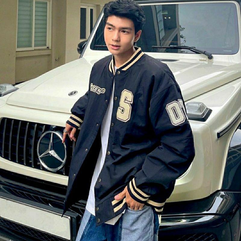 Áo khoác Varsity 7ZIA CREW nam nữ Ulzzang unisex form rộng Bomber
