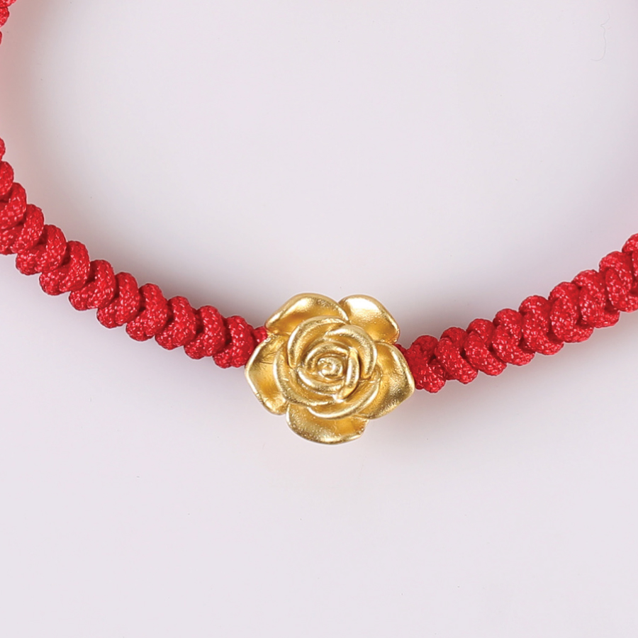 Vòng tay Chỉ đỏ Charm Hoa Hồng SBL-1817 | Trang sức PJS