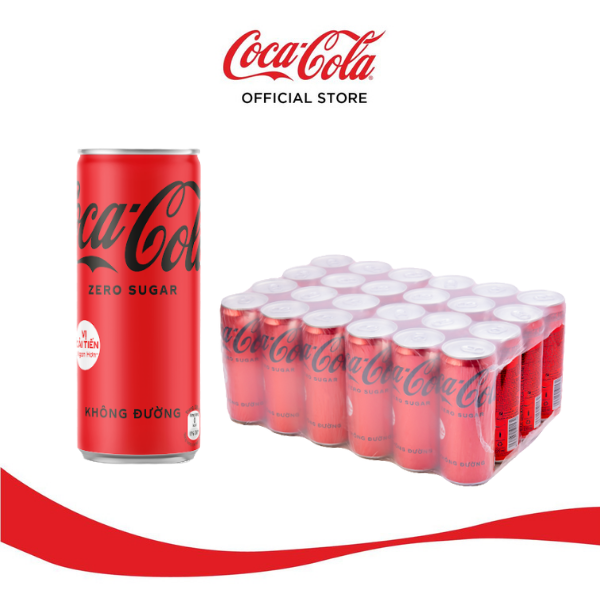 Lốc 24 lon Coca-Cola Zero 320ml/lon Sale 25.4