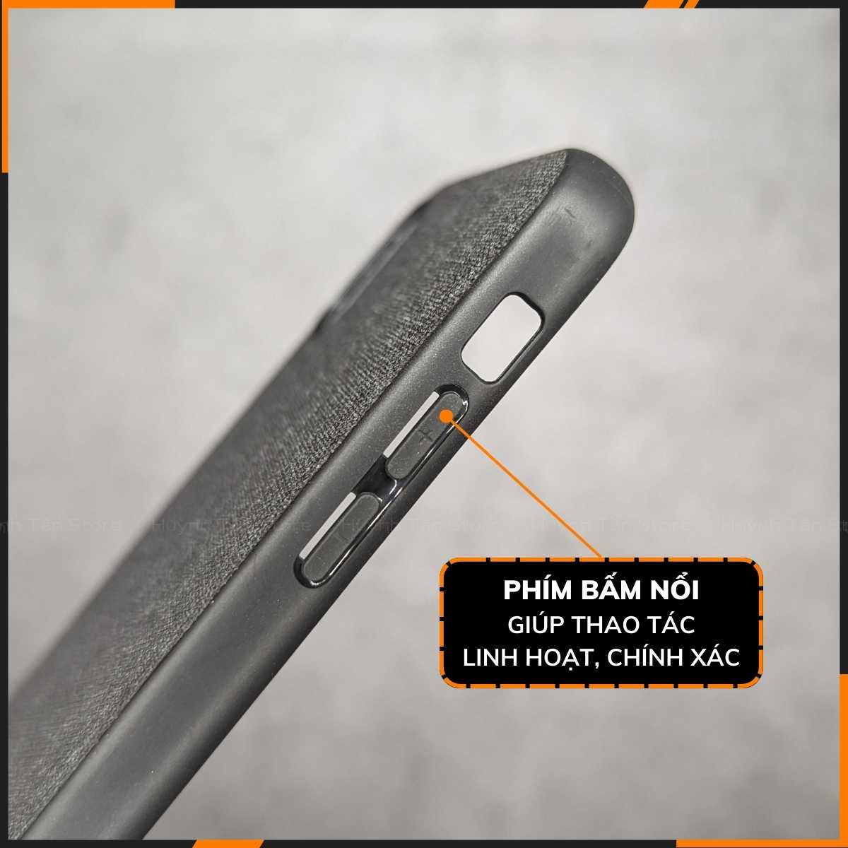 Ốp lưng xs max chống vân tay nhựa cứng viền đen vải jean 1 màu phụ kiện điện thoại huỳnh tân store