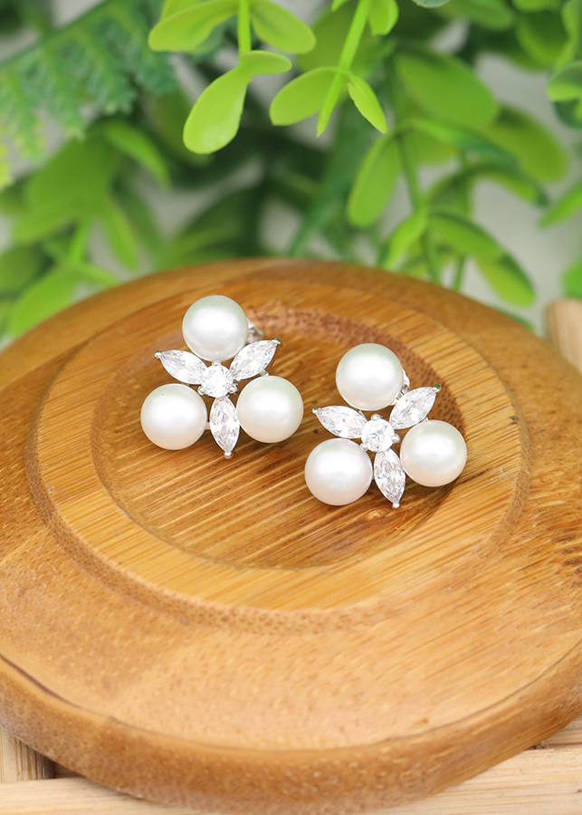 Bông tai ngọc trai tự nhiên cực đẹp B-1506 Bảo Ngọc Jewelry