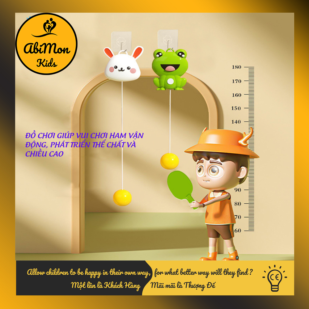 Đồ Chơi Vận Động - Bóng Bàn Treo Tường Cho Bé || Montessori cao cấp || Đồ chơi Gỗ - Giáo Dục - An toàn - Thông minh