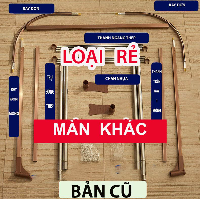 Màn ( mùng ) khung không khoan tường chống muỗi , côn trùng