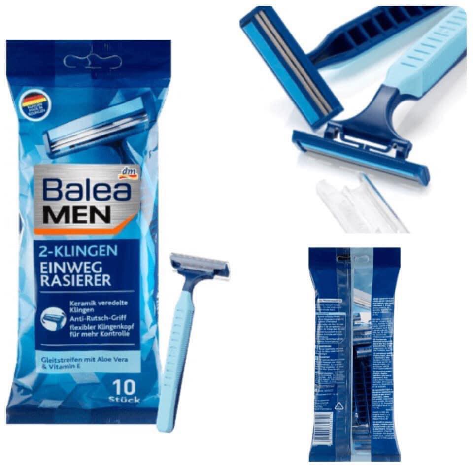 Bọt cạo râu Gillette Lemon 300ml + Dao cạo râu Balea Men 10 cây