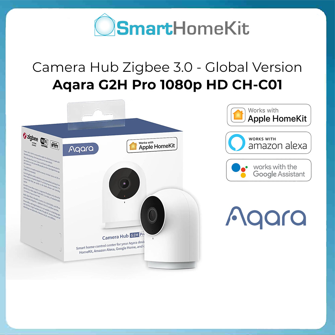 Camera Hub Aqara G2H Pro 1080p Bản Quốc Tế CH-C01 Tương thích HomeKit - Tầm nhìn ban đêm, Âm thanh hai chiều - Hàng Chính Hãng