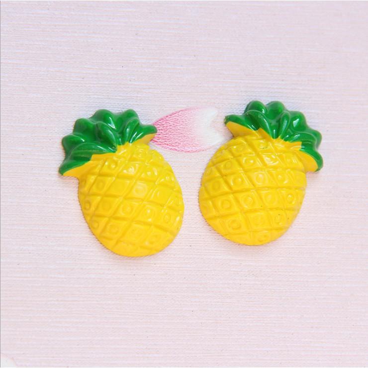 *HN* Charm các lát hoa quả màu vàng trang trí vỏ ốp điện thoại, dán Jibbitz, DIY