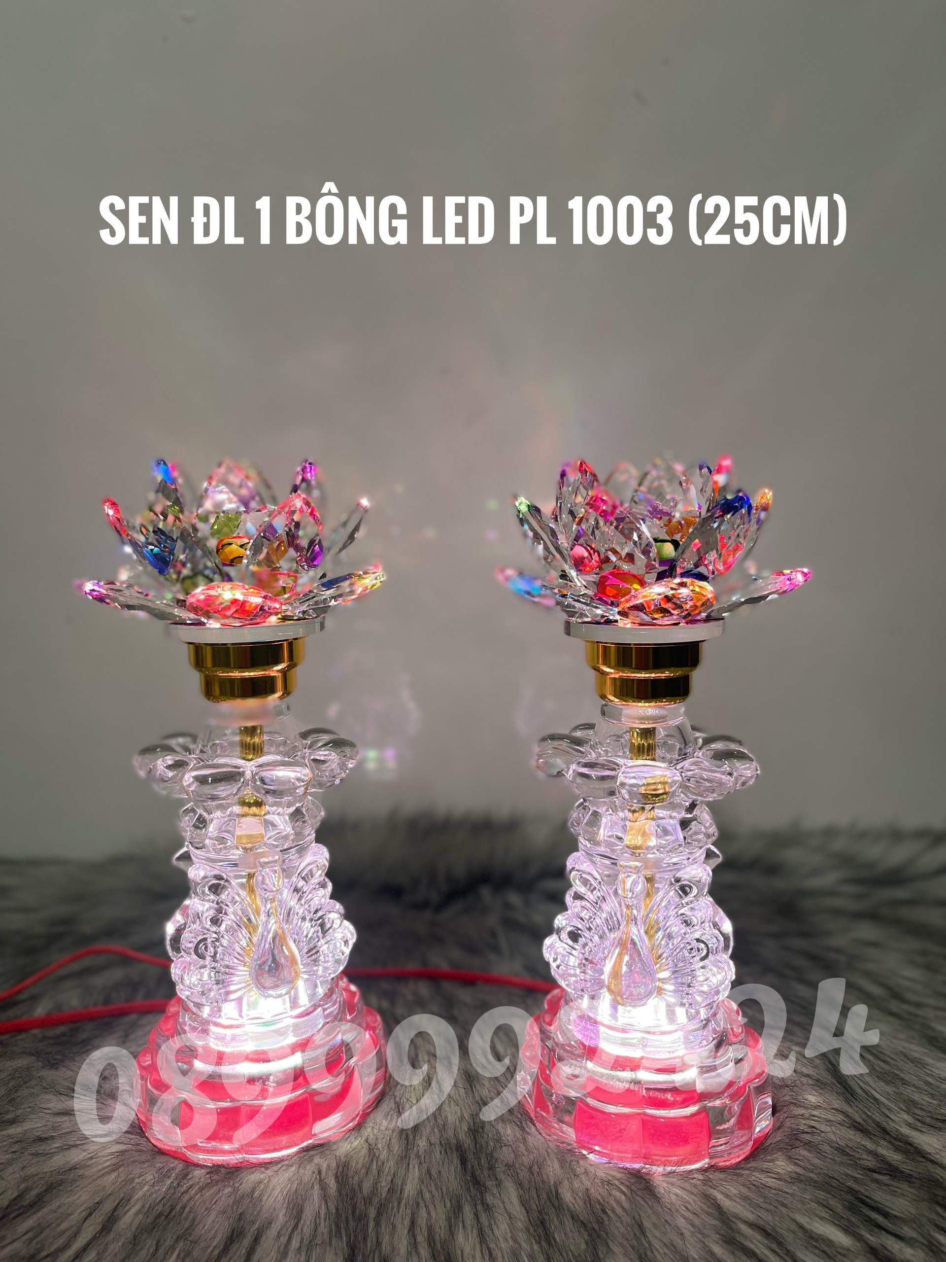 ĐÈN THỜ PHA LÊ CAO CẤP 1003 (25CM) GIÁ BÁN 1 CẶP