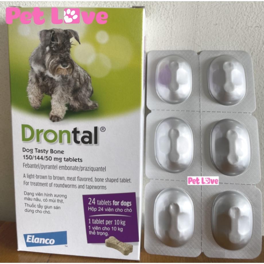 Drontal xổ giun sán trên chó (1 hộp x 24 viên)