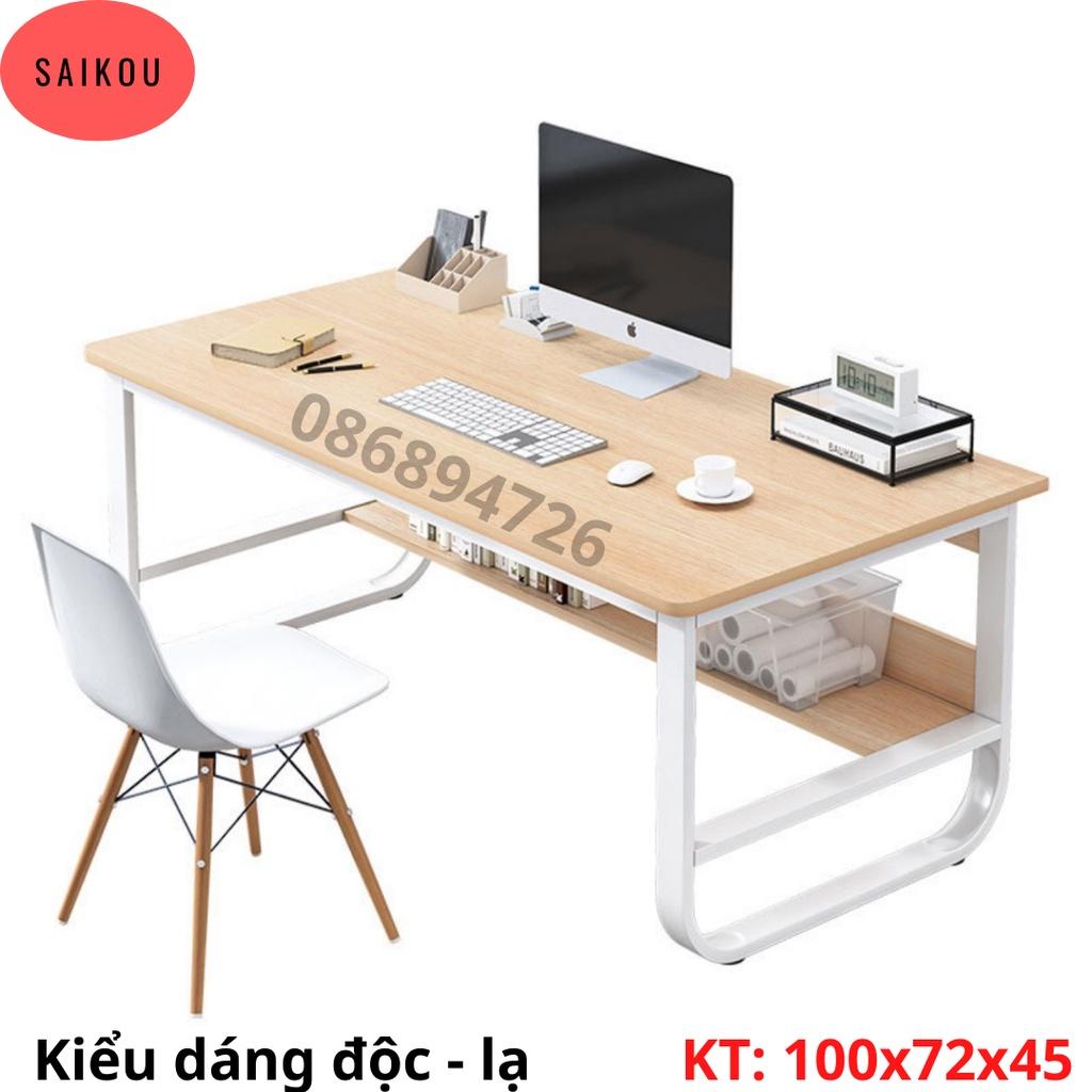 Bàn làm việc chân U, bàn chân sắt chịu lực Saikou SKKS01