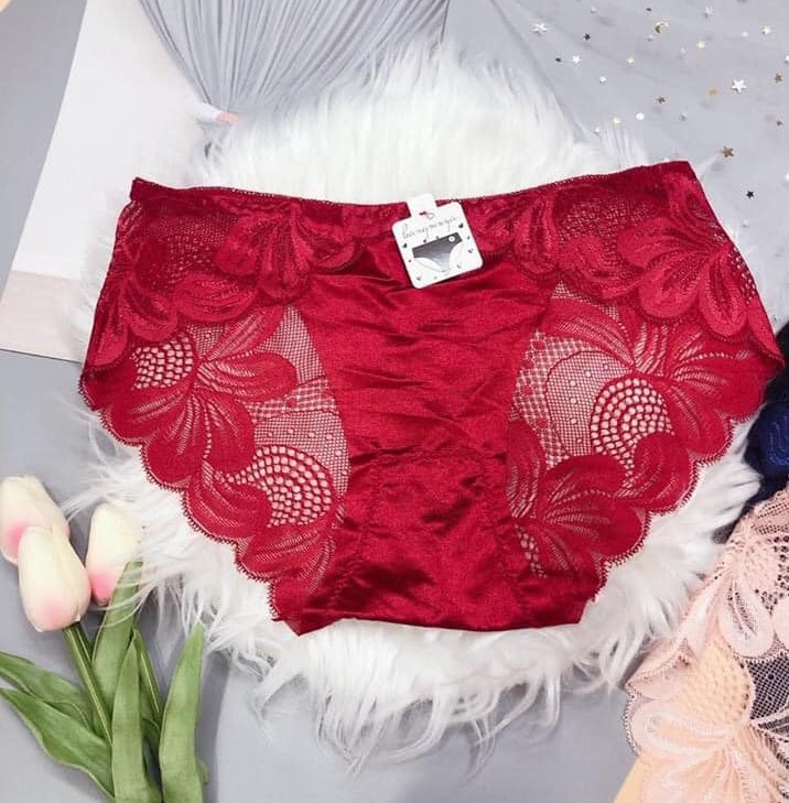 Combo 5 Quần Lót Ren Lụa Cao Cấp – Free size 45-58kg – Giao Màu Ngẫu Nhiên + Tặng kèm set 5 dây cột tóc xinh xắn