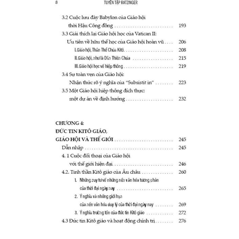 Sách - Tuyển Tập Ratzinger