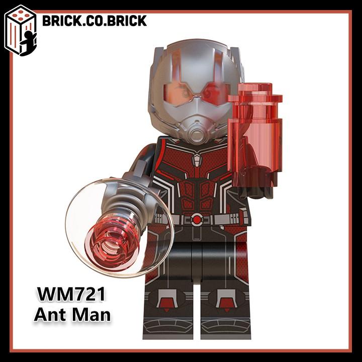 Đồ chơi Lắp ráp minifig Siêu anh hùng trong Phim Biệt Đội Báo Thù Captain Wanda Ant Wasp Người sắt Thor Tóc dài WM6063 - Iron Man WM-718