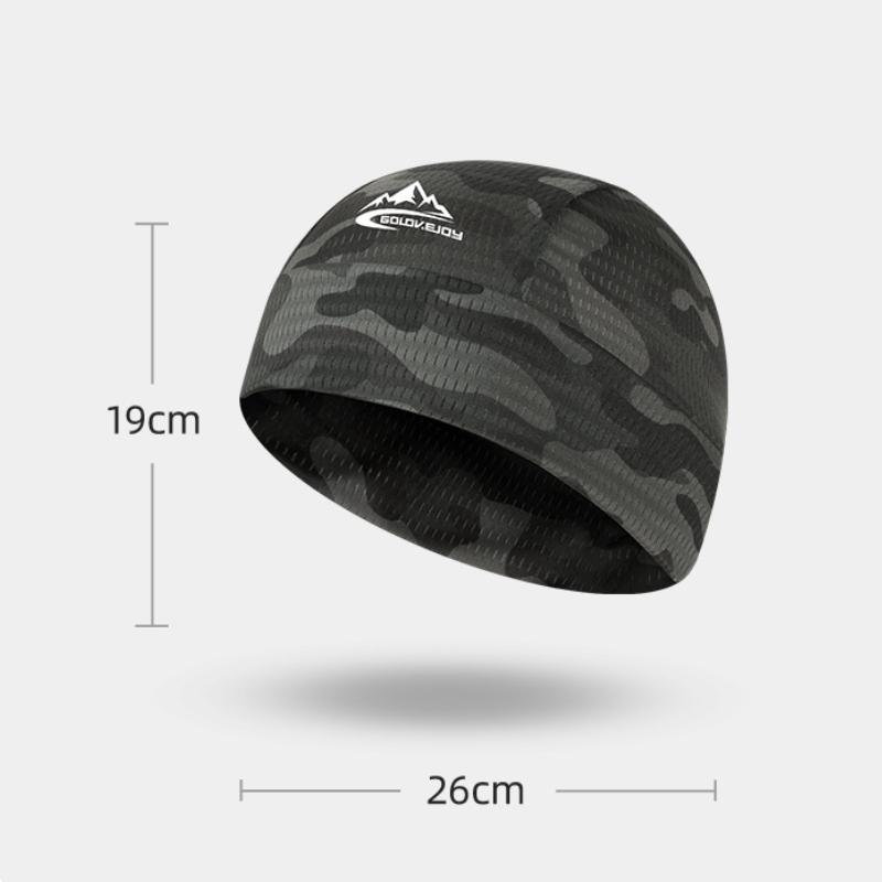 Mũ hộp sọ làm mát mũ bảo hiểm lót thoáng khí Wicking xe đạp thể thao chạy mũ thoải mái đi bộ đường dài ngoài trời Color: Black camouflage