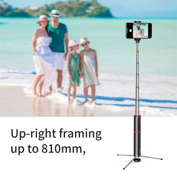 Gậy chụp hình selfie kiêm tripod đa năng 2 in 1 kèm remote bluetooth Baseus D1S hỗ trợ Live Strean nhiều mức thay đổi độ dài  - Hàng nhập khẩu