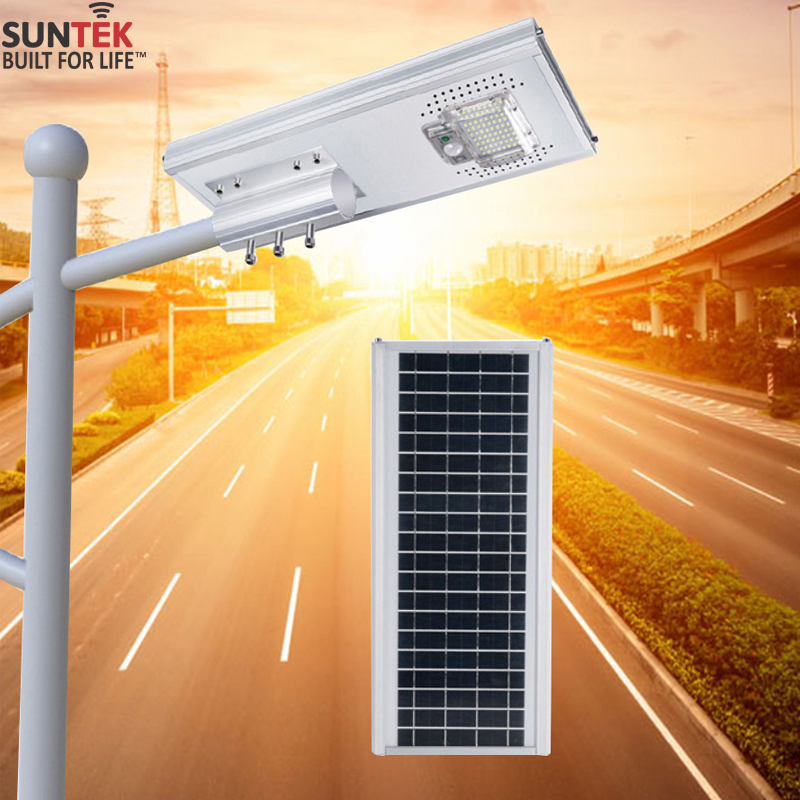 Đèn Đường Năng Lượng Mặt Trời Liền Thể SUNTEK LED Solar Street Light JD-1950A 50W - Hàng Chính Hãng