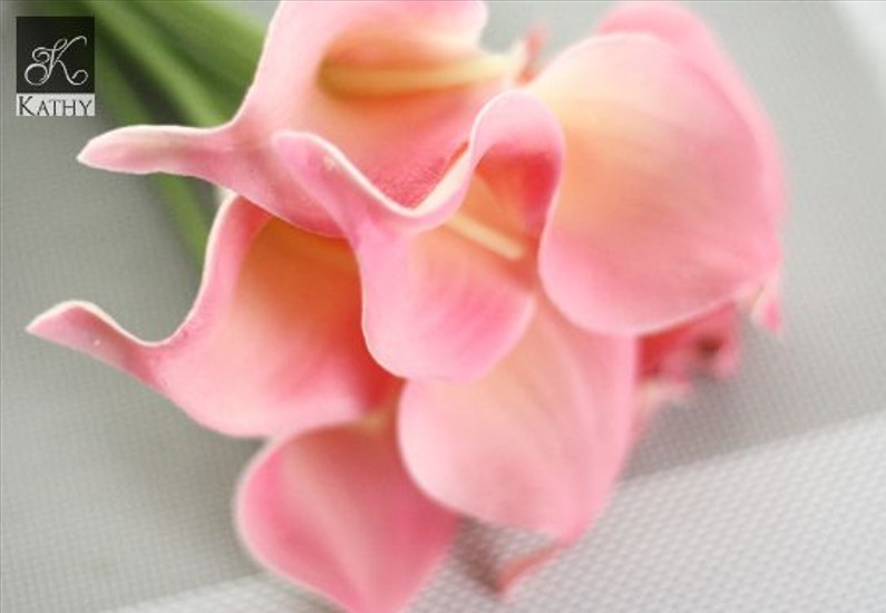 CALLA LILY Hoa lụa trang trí màu hồng 7212H