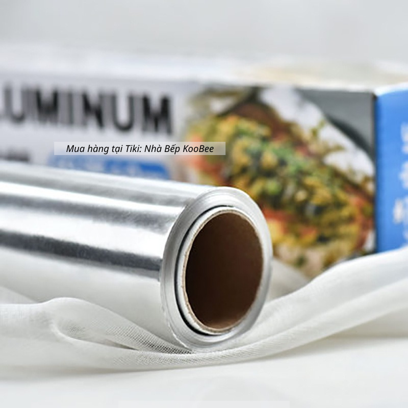 Cuộn giấy bạc nướng nhôm 20 mét KAULUS bọc thực phẩm dùng cho nồi chiên không dầu, lò nướng