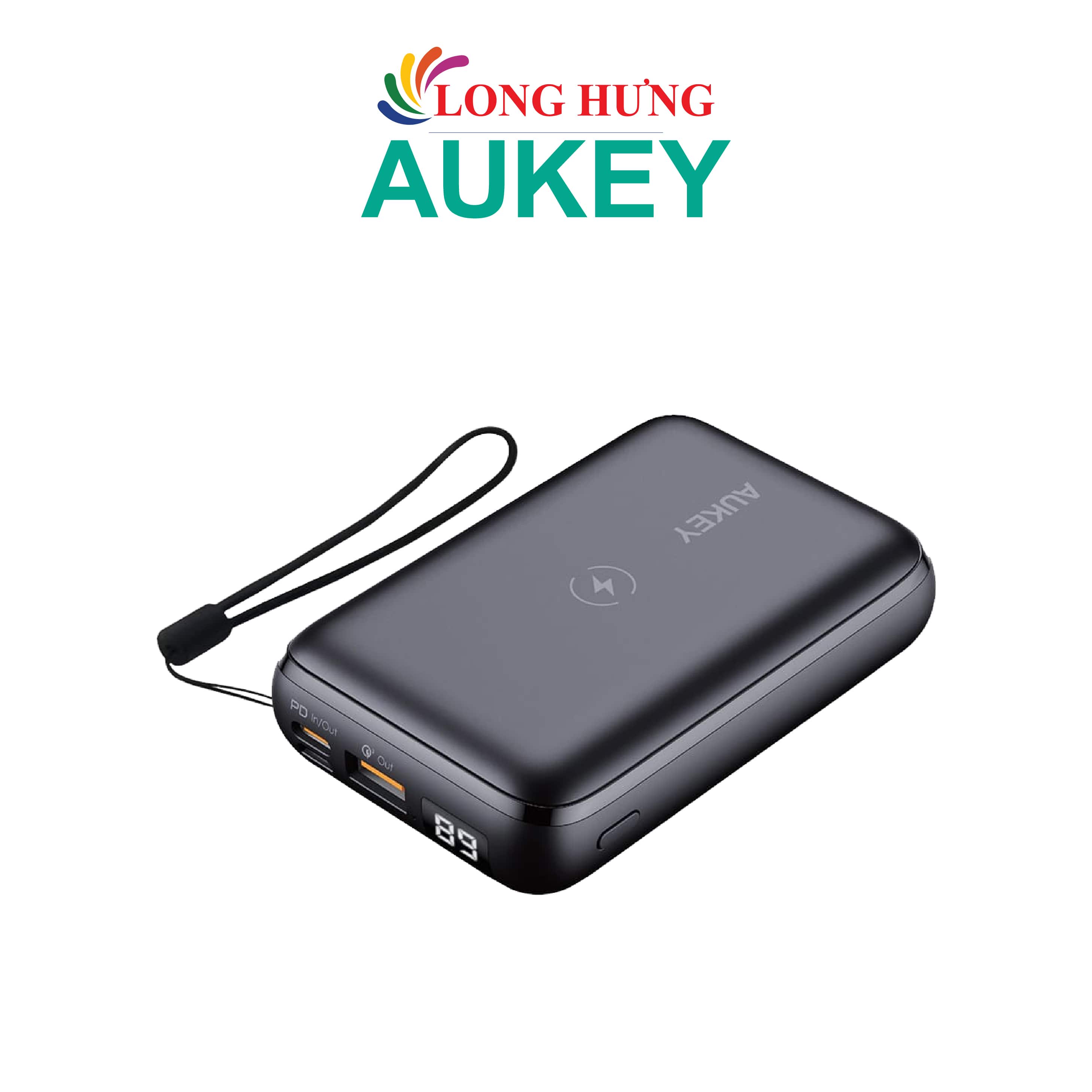 Sạc dự phòng kiêm sạc không dây Aukey Basix Pro Mini PD 20W QC3.0 10000mAh PB-WL01S - Hàng chính hãng