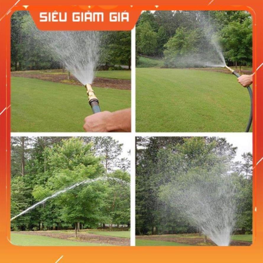 Đầu vòi xịt tăng áp mini bằng đồng có siết vòi đi kèm phun nước rửa xe, tưới cây tăng áp đa năng 206587