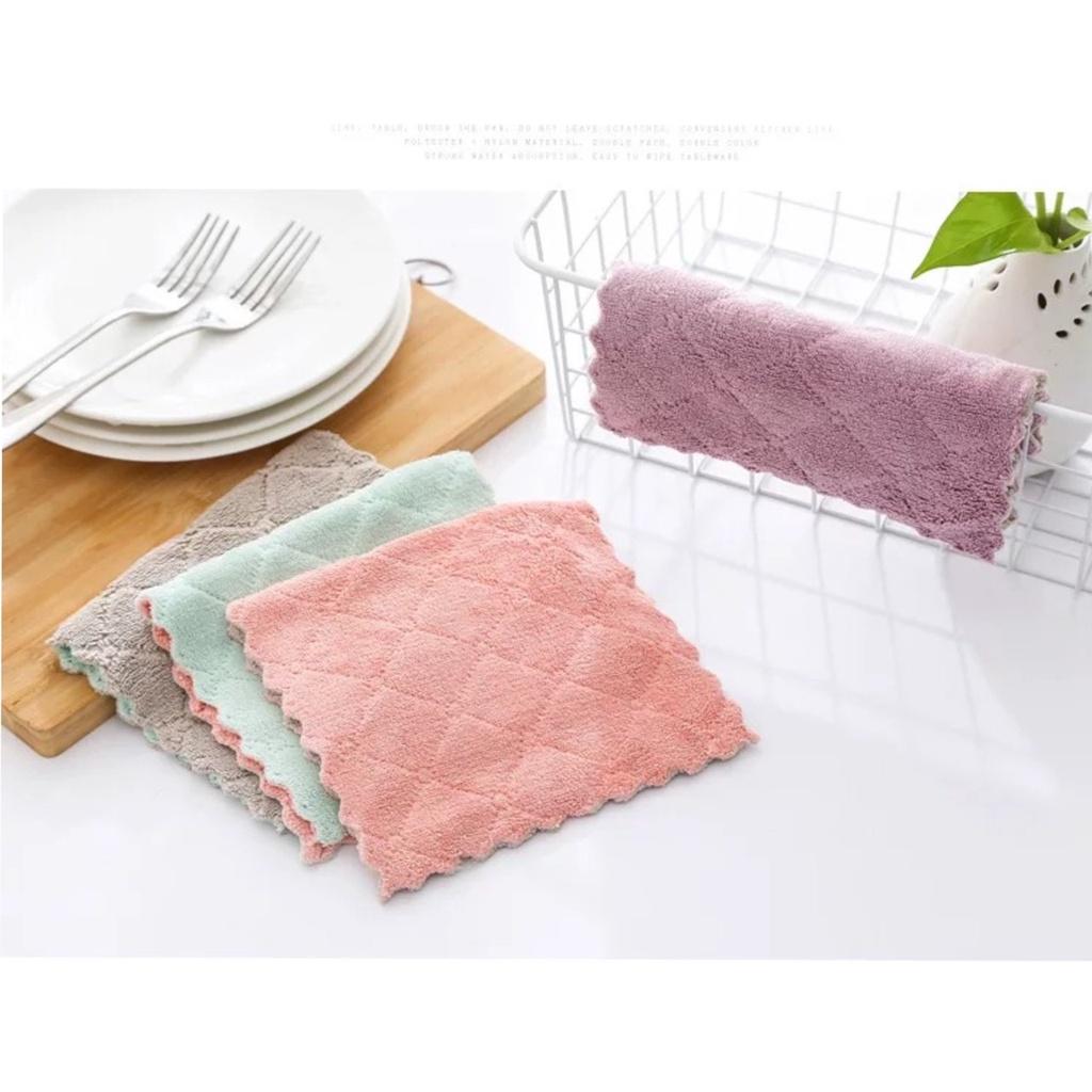 Khăn Lau Bếp Đa Năng hai mặt siêu thấm hút đa chức năng cho nhà bếp Khăn lau tay nhà bếp nội thất viền zizac Orange Shop