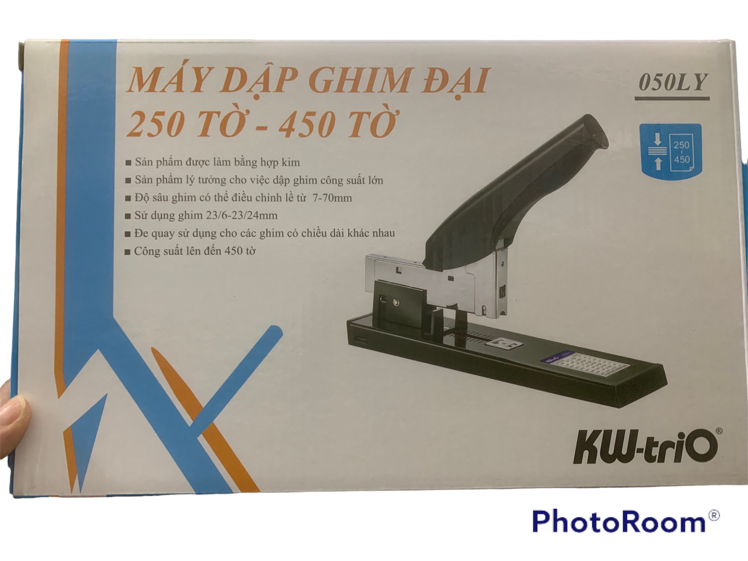 [CHÍNH HÃNG - DO CTY VIỄN ĐÔNG NHẬP KHẨU] Dập ghim đại Kw-Trio 050LY (Dập từ 250 - 450 tờ)