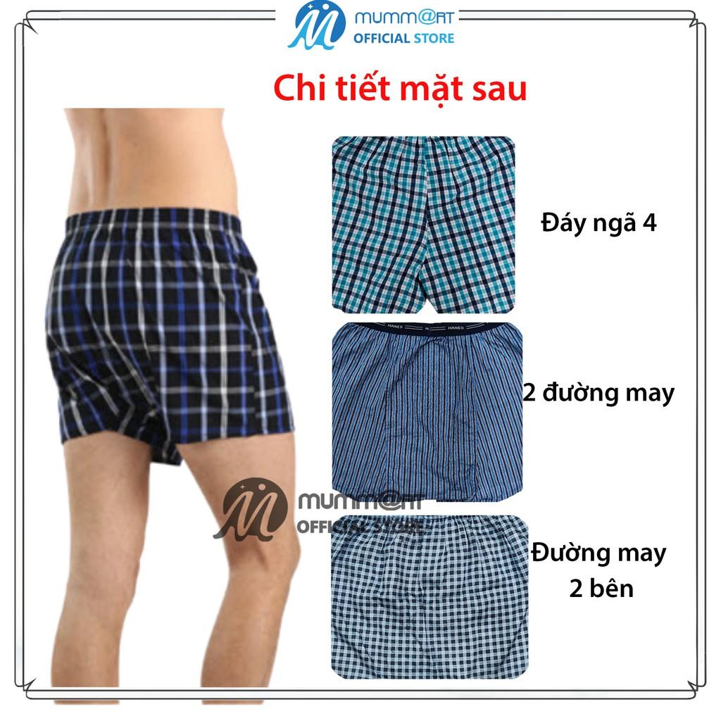 Quần đùi nam mặc nhà vải mát, sọc caro, trơn nhiều màu, có bigsize