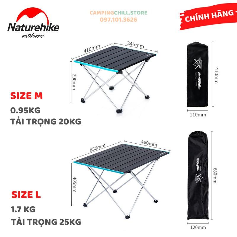 BÀN NHÔM DÃ NGOẠI GẤP GỌN NATUREHIKE NH19Z008-Z