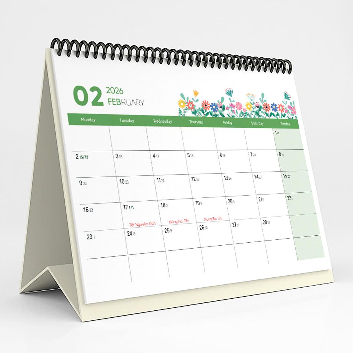 Lịch Bàn 2026 - Botanicals &amp; Herbs - Nguyễn Trắc