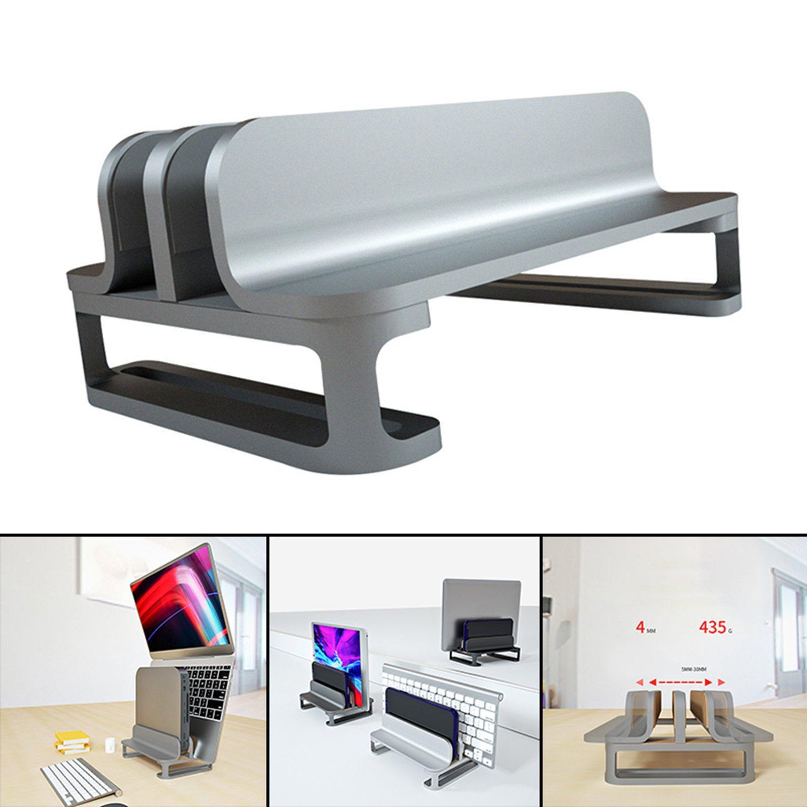 Adjustable Bracket Accessories,2 Slots Modern Compact Holder Organizer, Vertical Laptop Stand PC Cooling Base Notebook Holder for Home Desks Office