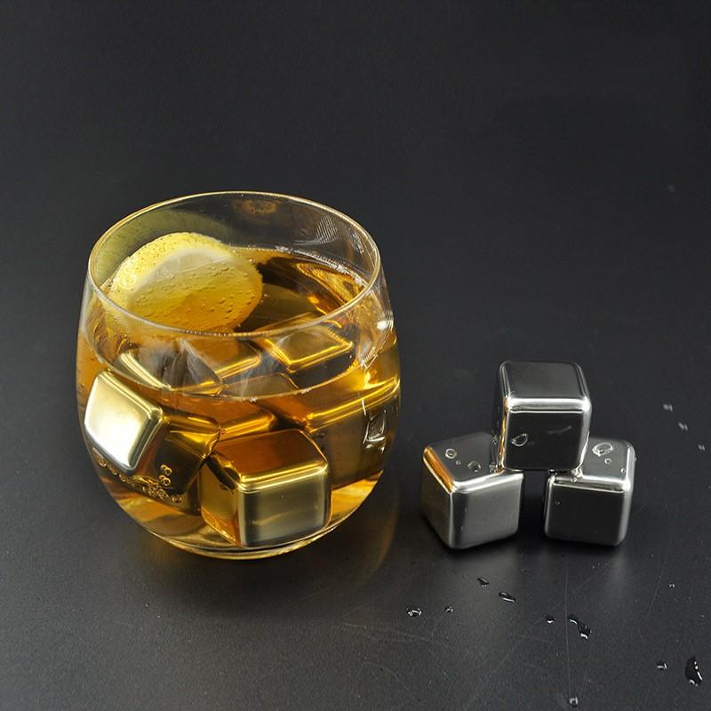 Đá Lạnh Vĩnh Cửu Không Tan Cao Cấp Hộp 8 Viên Tặng Kèm Kẹp Gắp Đá Inox