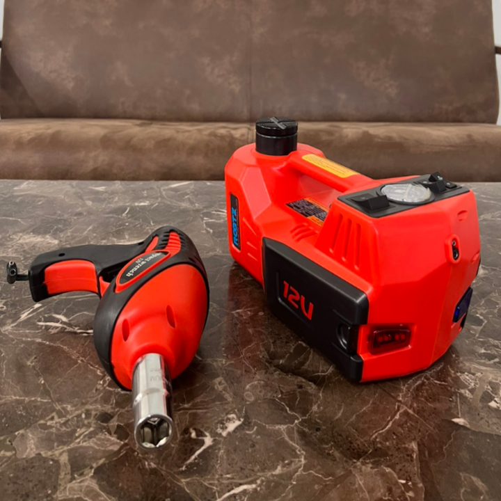 Bộ nâng kích gầm điện kiêm máy bơm lốp và máy siết ốc ô tô đa năng 3 trong 1 ROGTZ TY-003 - Công suất: 150W - HÀNG NHẬP KHẨU
