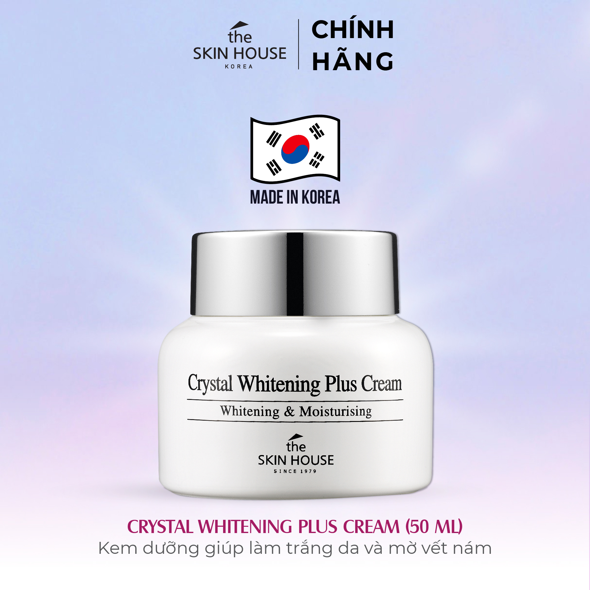 T21 Kem dưỡng giúp làm trắng da và mờ vết nám  - CRYS.TAL WHITENING PLUS CREAM 50gram