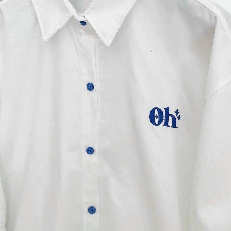 Áo kiểu nữ thêu chữ Oh