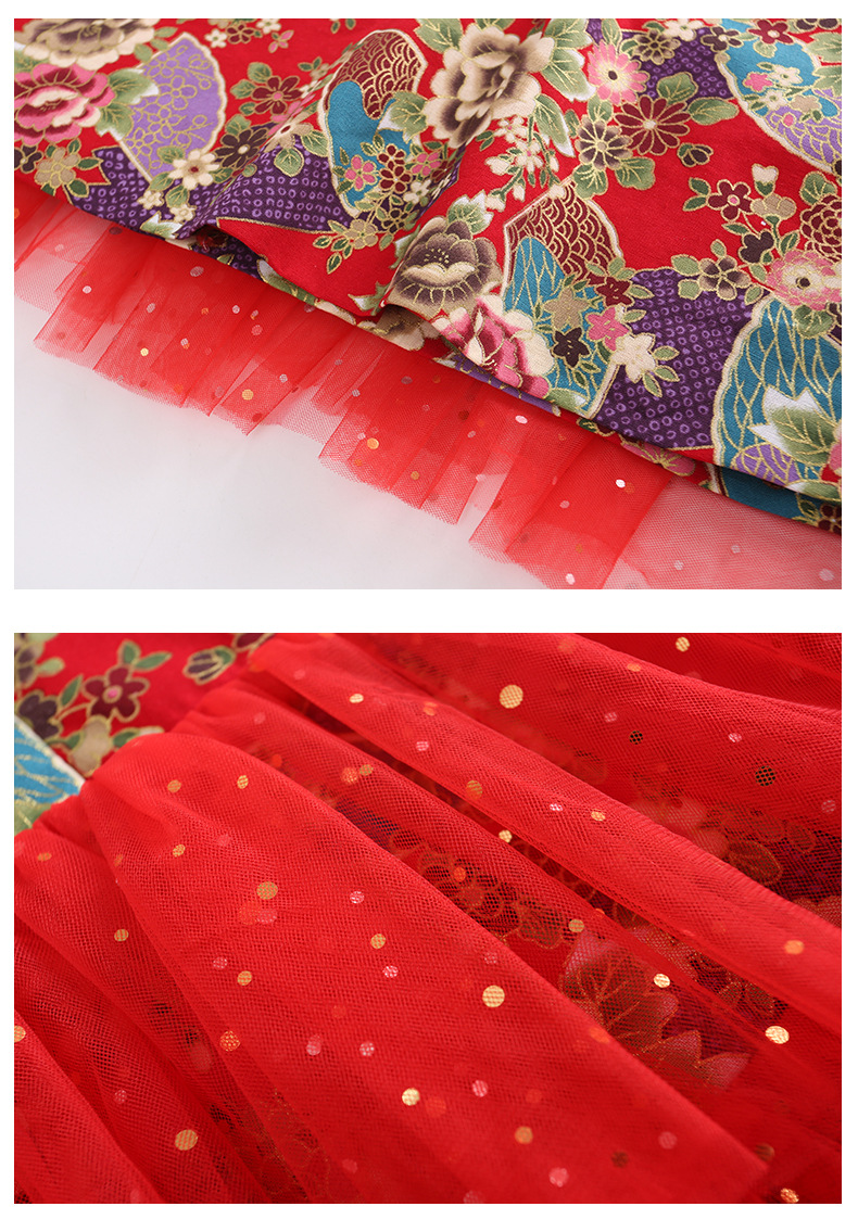 Đầm váy công chúa cổ trang hanfu sườn xám cho bé gái diện lễ tết năm mới đẹp size 100-160 hàng Quảng Châu