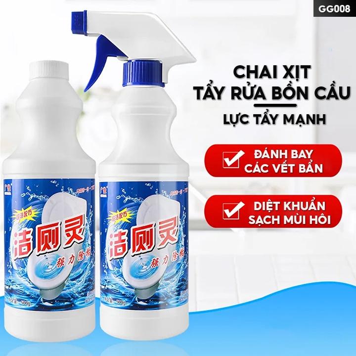 Chai Xịt Tẩy Rửa Bồn Cầu Nhà Vệ Sinh Làm Sạch Bóng Vòi Sen Hoặc Các Bề Mặt Inox Trong Toilet An Toàn Khi Xịt Dùng GG008