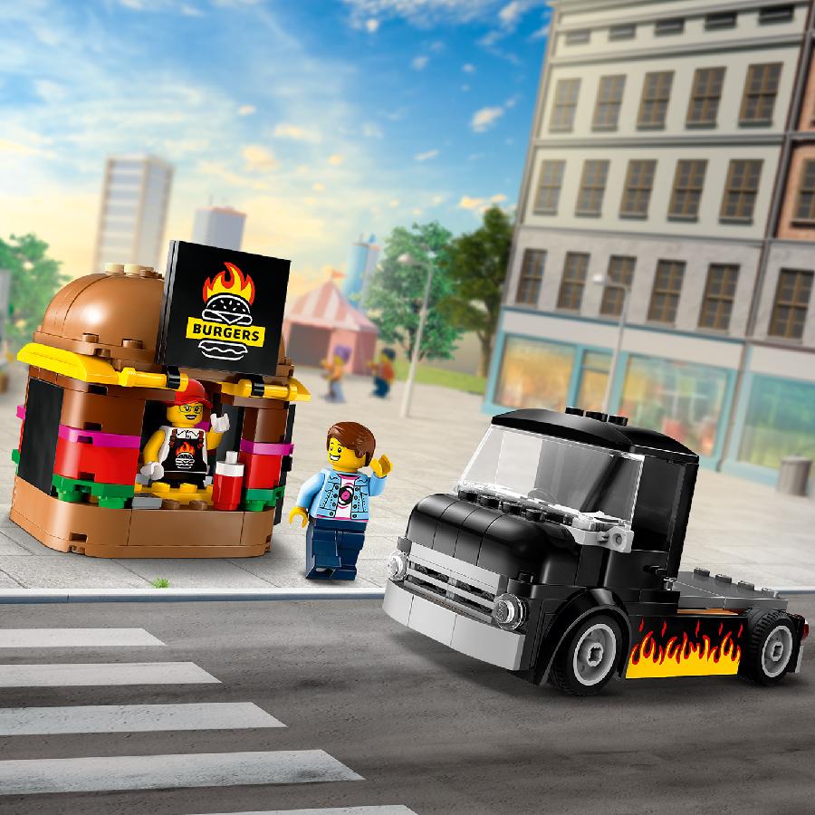 Đồ Chơi Lắp Ráp Xe Tải Burger Lưu Động LEGO CITY 60404 (194 chi tiết)
