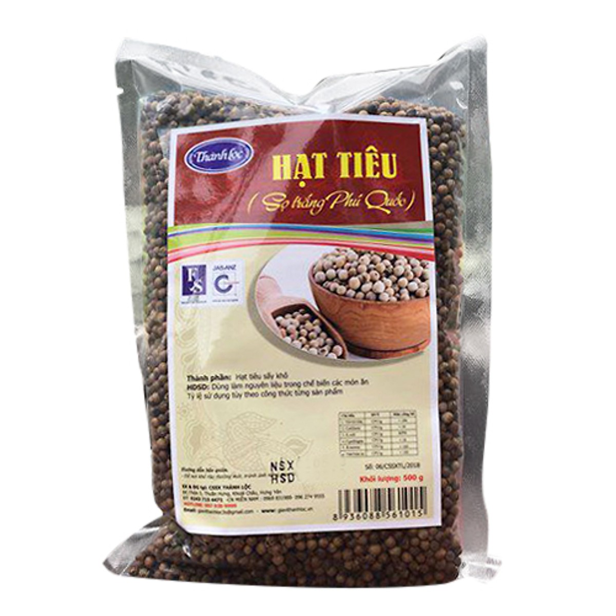 Combo 10 gói Hạt Tiêu Sọ Trắng Thành Lộc (500g/Gói)