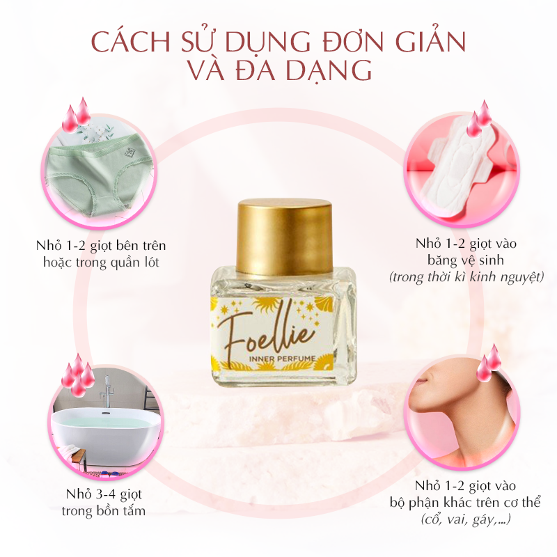 Nước Hoa Vùng Kín Foellie Eau de Miel Inner Perfume Hàn Quốc - Hương Dâu Tây Nhẹ Nhàng 5ml