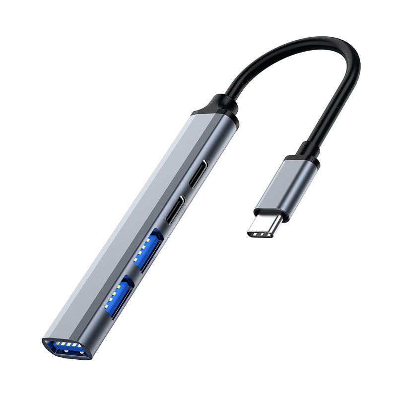 HUB TYPE C Và HUB USB 3.0 Tốc Độ Cao Chia 4 Cổng VinBuy, HUB Chuyển Đổi Dành Cho Macbook Pro Laptop PC Hỗ Trợ Sạc Pin Kết Nối Đa Năng Ổ Cứng Bàn Phím Chuột Máy In, Thiết Bị Ổ Chia USB - Hàng Chính Hãng