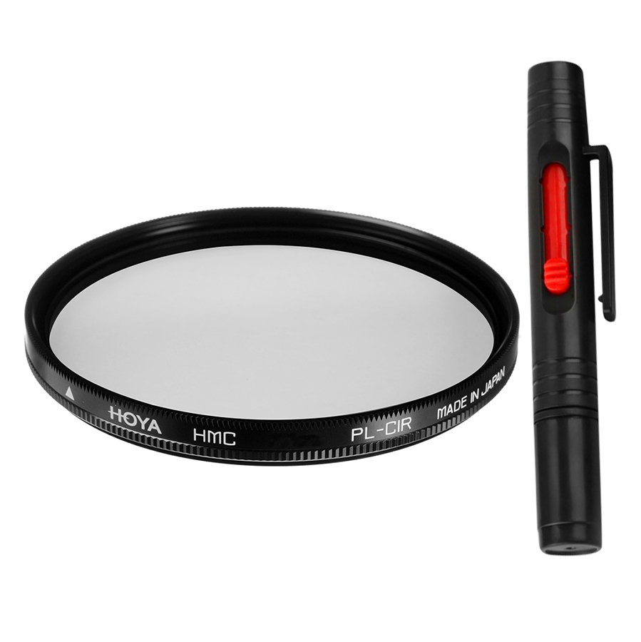 Combo Kính lọc Filter Hoya HMC PL-Cir 82mm + Bút lau lens - Hàng nhập khẩu