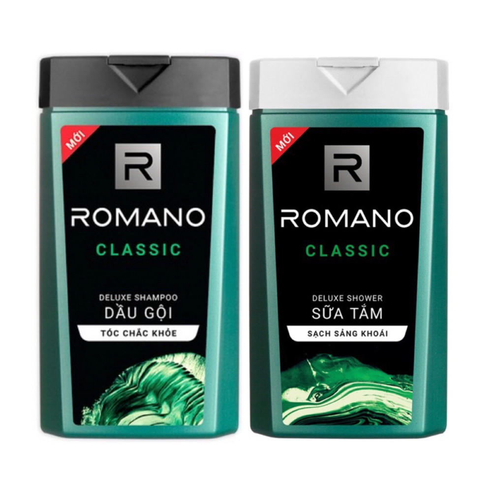 Combo Dầu gội &amp; Sữa tắm Romano Classic cổ điển lịch lãm 380g/chai