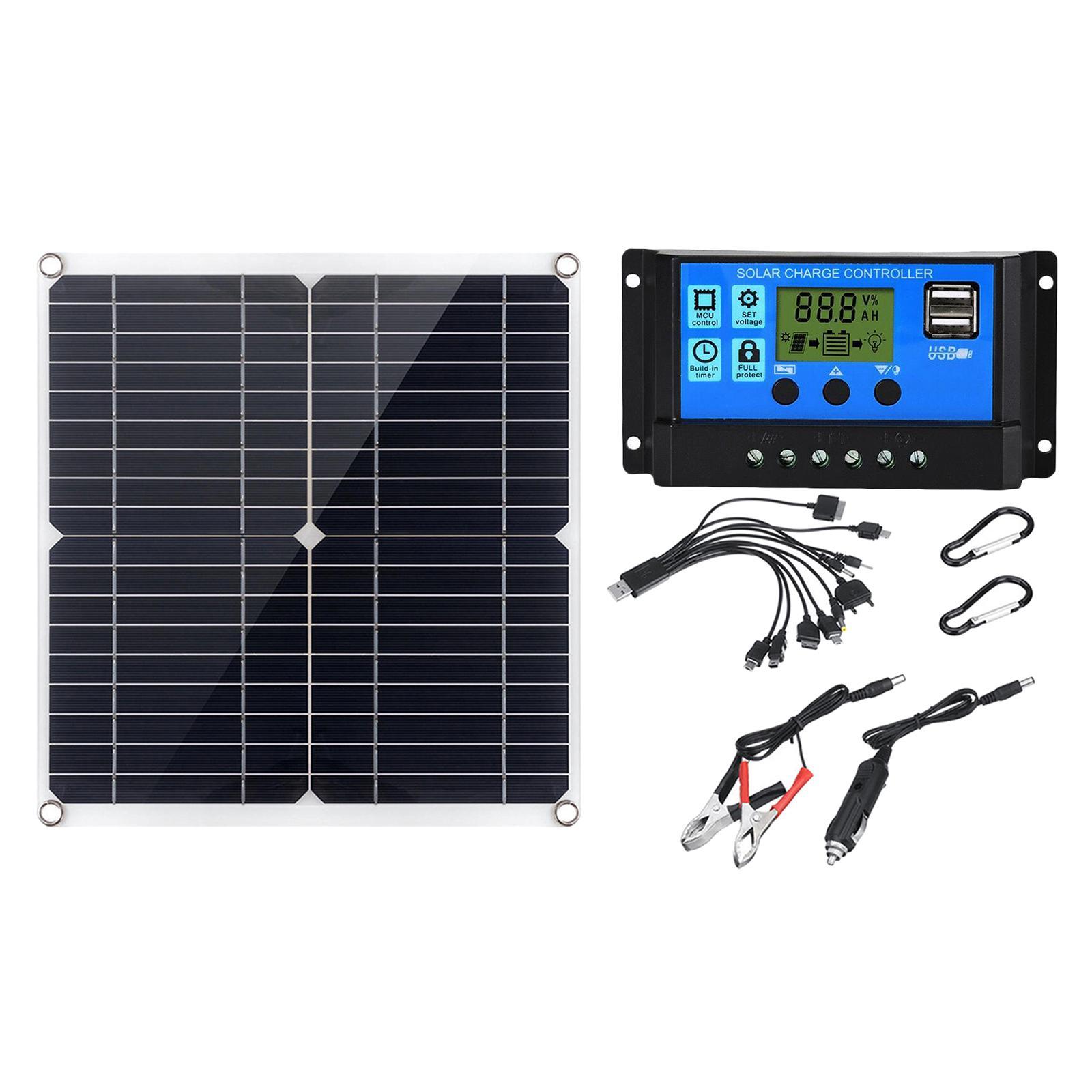 20W 18V Solar Panel Dual USB Output Solar Panel for Mobile Phone RV Vehicle