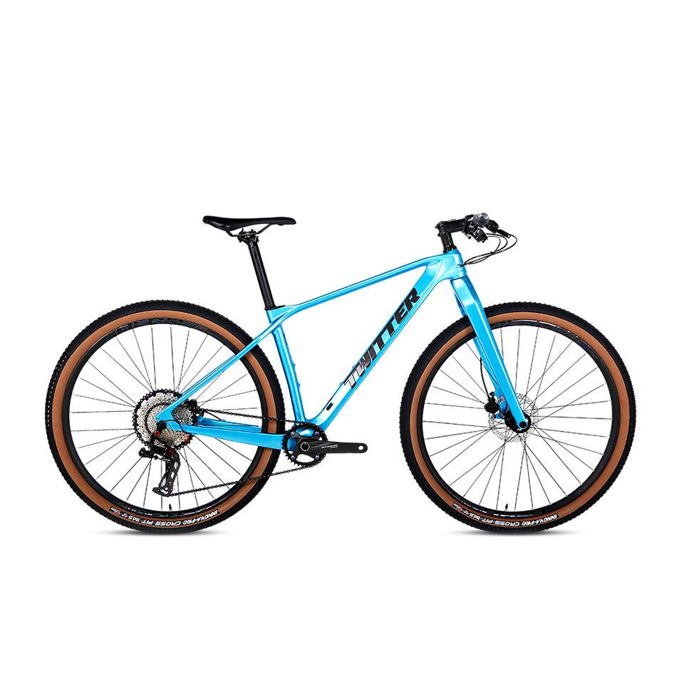 Hot Bán Twitter M6 Xe Đạp 29 Inch 27.5Inch MTB Phanh Đĩa Qua Trục F15×110_R12×148mm SUNSHINE-12S Sợi Carbon Xe Đạp Leo Núi Color: White Size: 29-17 Number of speeds: RS-12S