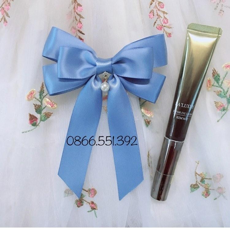 Cột, Kẹp Tóc Nơ Satin Lụa Cao Cấp Đính Ngọc Xinh Xinh