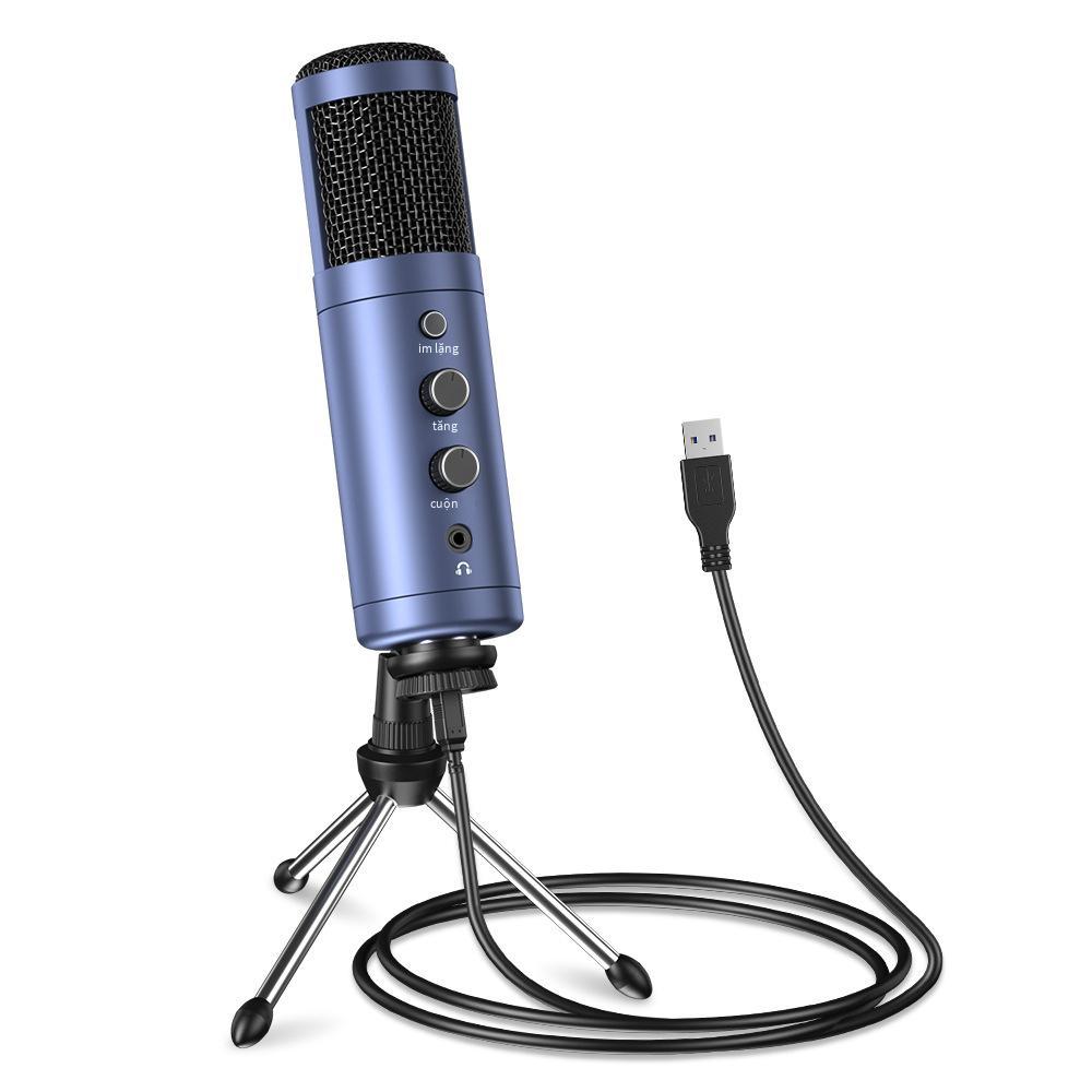 Micrô USB mới thuận lợi nhất âm thanh nổi hai kênh tốc độ lấy mẫu 192KHZ/24BIT điều khiển âm lượng theo dõi thời gian thực