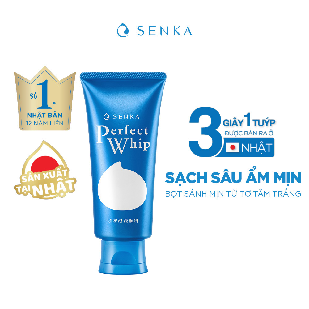 Bộ đôi Senka làm sạch cho mọi loại da (Nước Tẩy Trang Senka Fresh 230ml + SRM Tạo Bọt Senka Perfect Whip 120g)