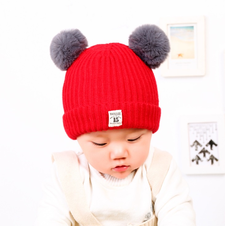 Mũ Len Qủa Bông Cho Bé 5 Tháng - 3 Tuổi (Hàng loại 1)